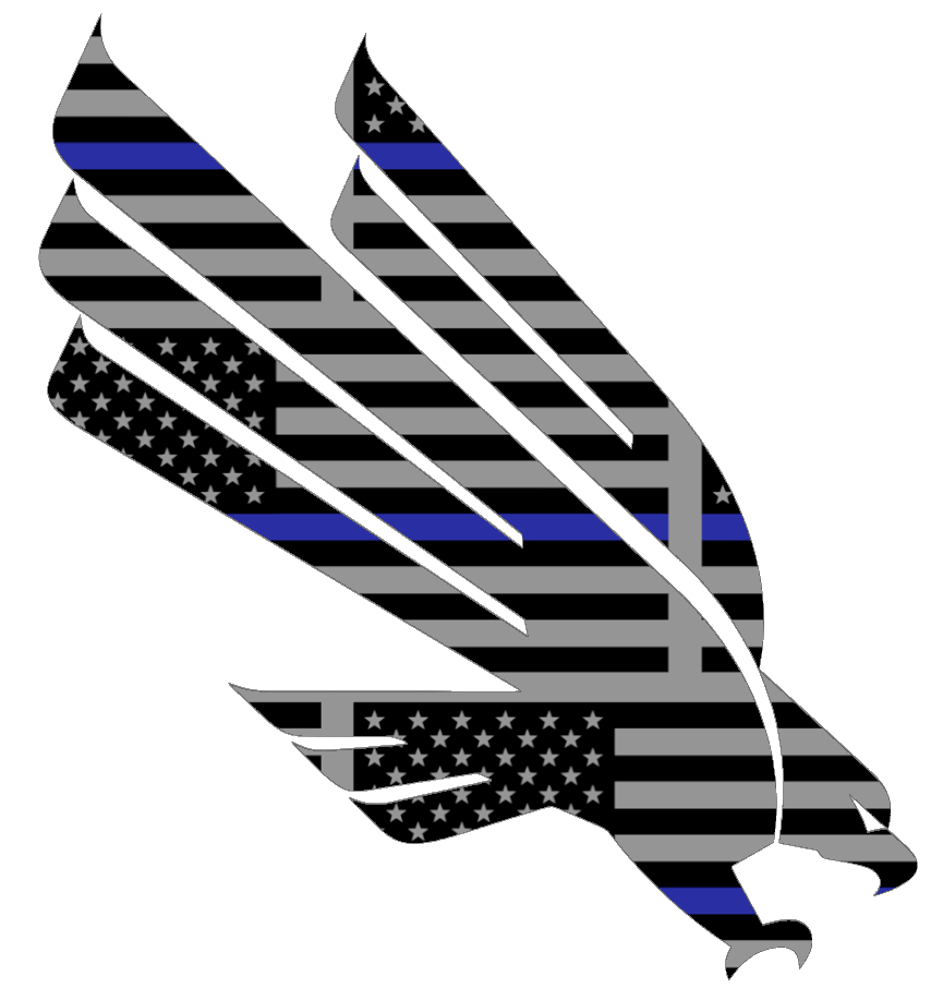 North Texas Mean Green Team Logo Thin Blue Line American Flag Premium DieCut Vinyl Decal PICK SIZE