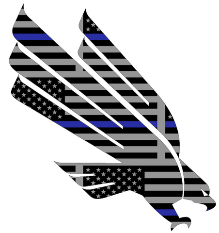 North Texas Mean Green Team Logo Thin Blue Line American Flag Premium DieCut Vinyl Decal PICK SIZE