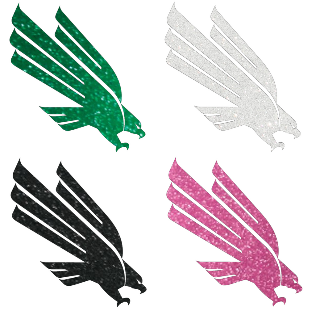 North Texas Mean Green Metallic Sparkle Team Logo Premium DieCut Vinyl Decal PICK COLOR & SIZE