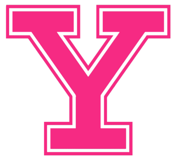 Yale Bulldogs HOT PINK Team Logo Premium DieCut Vinyl Decal PICK SIZE