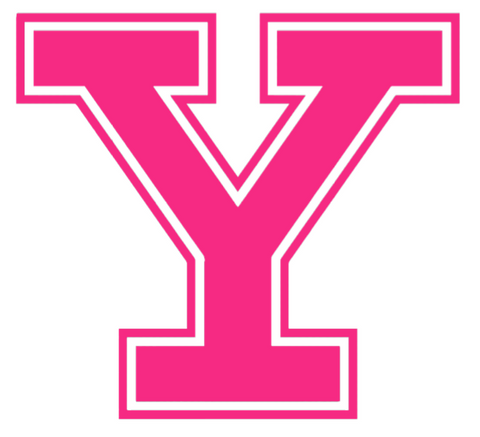 Yale Bulldogs HOT PINK Team Logo Premium DieCut Vinyl Decal PICK SIZE