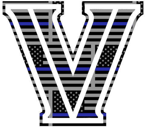 Villanova Wildcats Team Logo Thin Blue Line American Flag Premium DieCut Vinyl Decal PICK SIZE