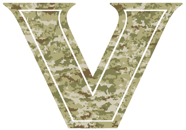 Vanderbilt Commodores Team Logo Salute to Service Camouflage Camo Vinyl Decal PICK SIZE