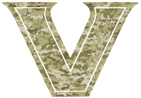 Vanderbilt Commodores Team Logo Salute to Service Camouflage Camo Vinyl Decal PICK SIZE
