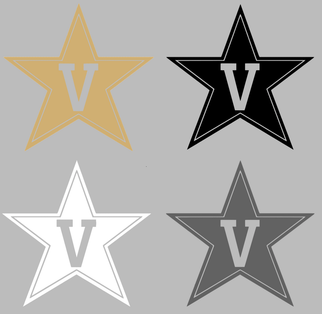 Vanderbilt Commodores Retro Throwback Logo Premium DieCut Vinyl Decal PICK COLOR & SIZE