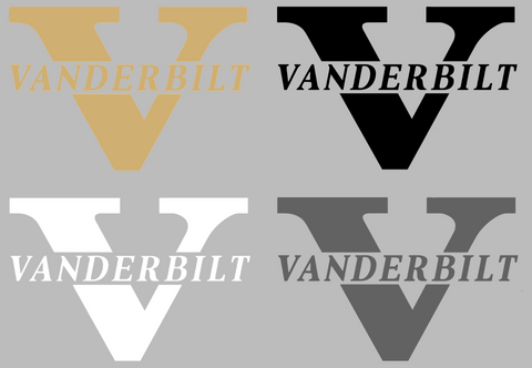 Vanderbilt Commodores Retro Throwback Logo Premium DieCut Vinyl Decal PICK COLOR & SIZE