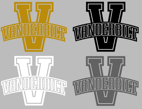 Vanderbilt Commodores Retro Throwback Logo Premium DieCut Vinyl Decal PICK COLOR & SIZE