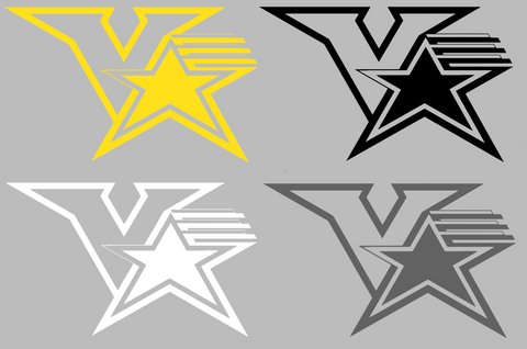 Vanderbilt Commodores Retro Throwback Logo Premium DieCut Vinyl Decal PICK COLOR & SIZE