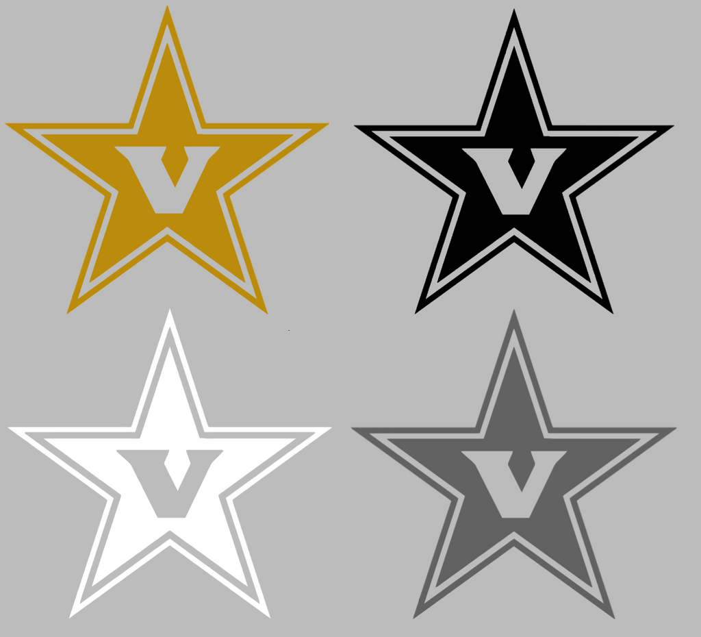 Vanderbilt Commodores Retro Throwback Logo Premium DieCut Vinyl Decal PICK COLOR & SIZE