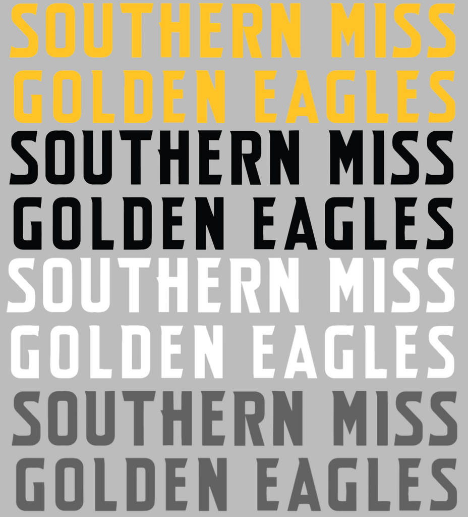 Southern Miss Mississippi Golden Eagles Team Name Logo Premium DieCut Vinyl Decal PICK COLOR & SIZE