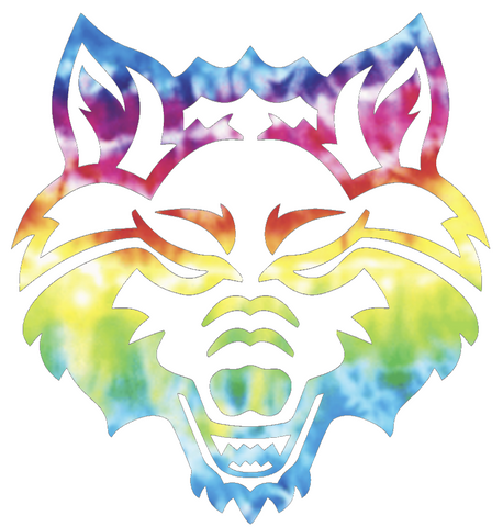 Arkansas State Red Wolves Team Logo Crucial Catch Cancer Tie Dye Vinyl Decal PICK SIZE