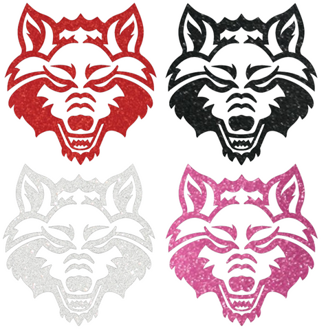 Arkansas State Red Wolves Metallic Sparkle Team Logo Premium DieCut Vinyl Decal PICK COLOR & SIZE