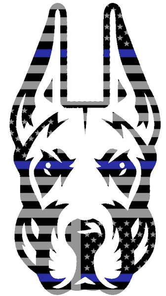Albany Great Danes Team Logo Thin Blue Line American Flag Premium DieCut Vinyl Decal PICK SIZE
