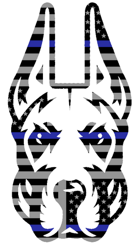 Albany Great Danes Team Logo Thin Blue Line American Flag Premium DieCut Vinyl Decal PICK SIZE