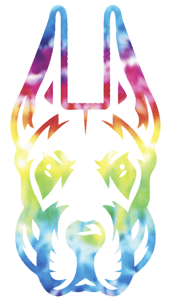 Albany Great Danes Team Logo Crucial Catch Cancer Tie Dye Vinyl Decal PICK SIZE