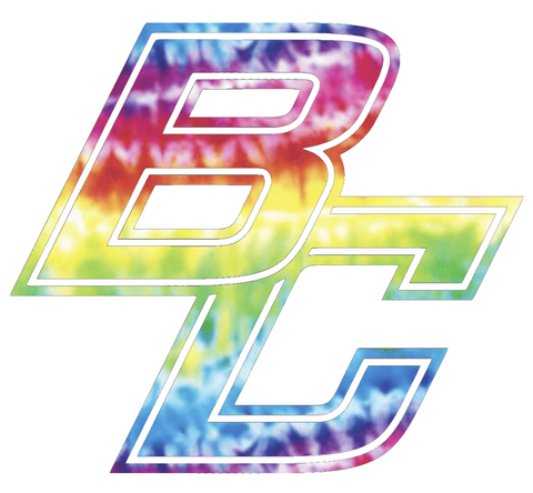 Boston College Eagles BC Logo Crucial Catch Cancer Tie Dye Vinyl Decal PICK SIZE