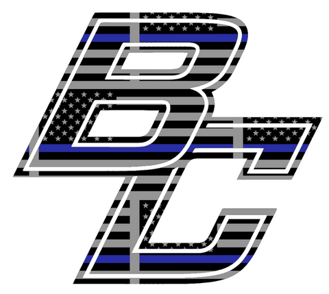 Boston College Eagles BC Logo Thin Blue Line American Flag Premium DieCut Vinyl Decal PICK SIZE