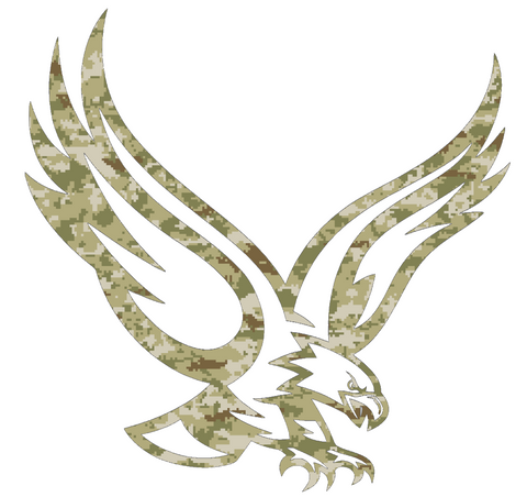 Boston College Eagles Mascot Logo Salute to Service Camouflage Camo Vinyl Decal PICK SIZE
