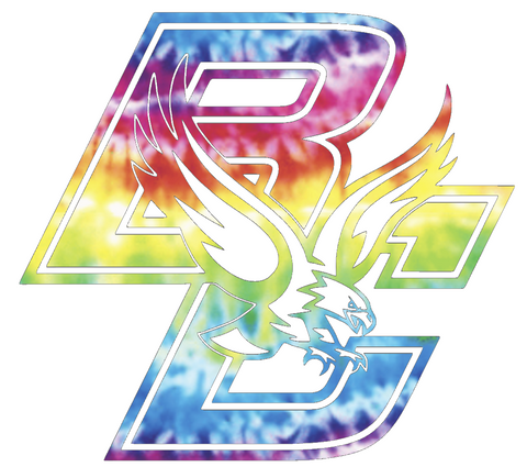 Boston College Eagles Team Logo Crucial Catch Cancer Tie Dye Vinyl Decal PICK SIZE