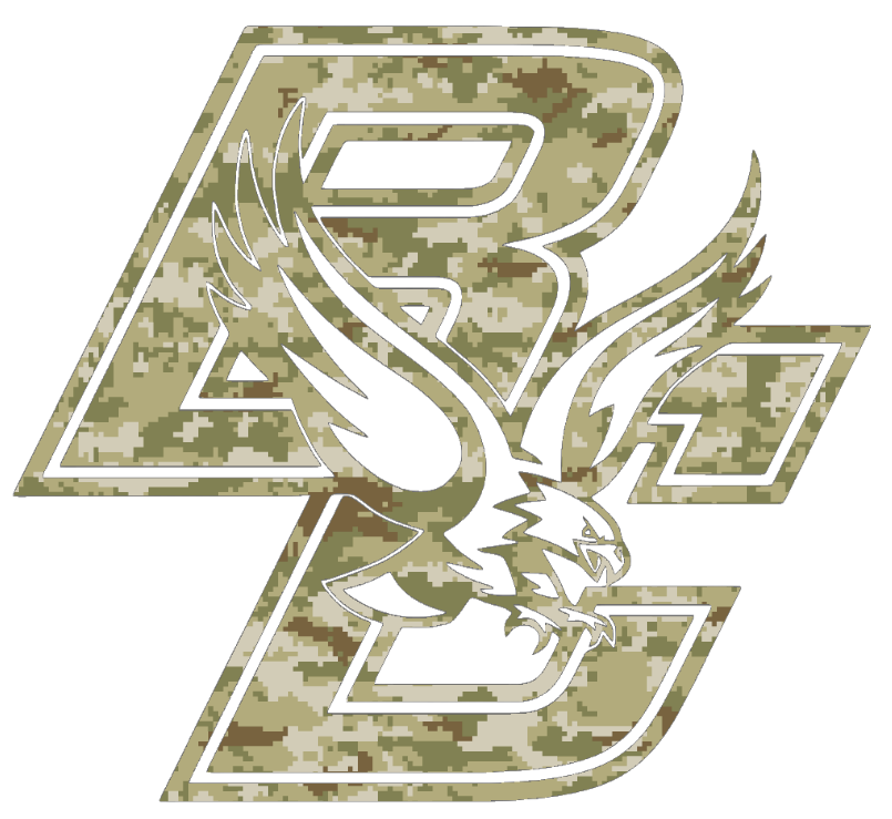 Boston College Eagles Team Logo Salute to Service Camouflage Camo Vinyl Decal PICK SIZE