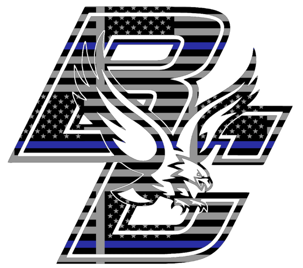 Boston College Eagles Team Logo Thin Blue Line American Flag Premium DieCut Vinyl Decal PICK SIZE