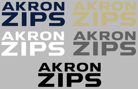 Akron Zips Team Name Logo Premium DieCut Vinyl Decal PICK COLOR & SIZE