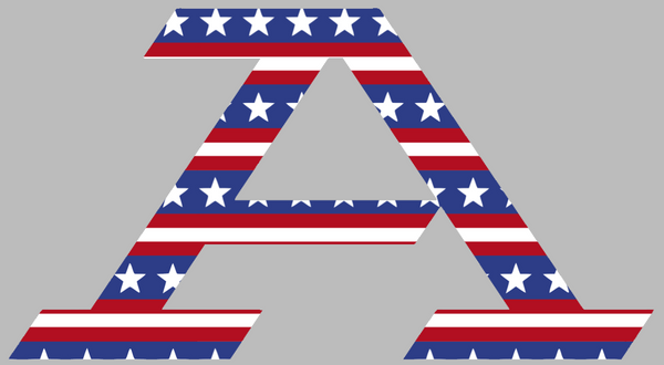 Akron Zips Team Logo Stars & Stripes USA American Flag Vinyl Decal PICK SIZE