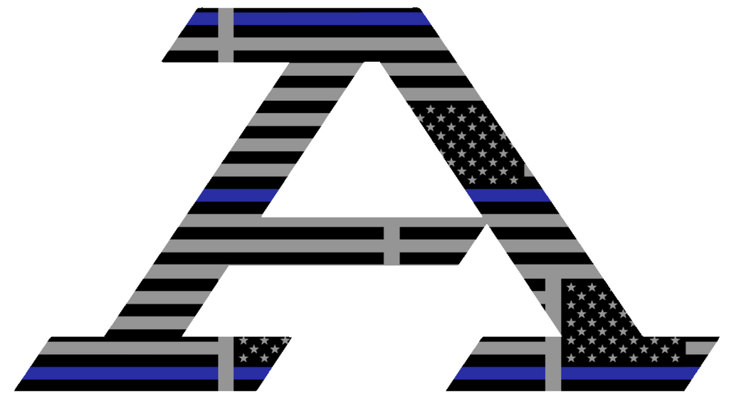 Akron Zips Team Logo Thin Blue Line American Flag Premium DieCut Vinyl Decal PICK SIZE