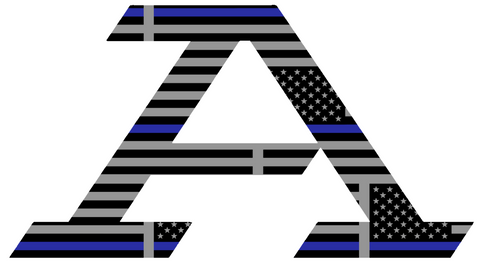 Akron Zips Team Logo Thin Blue Line American Flag Premium DieCut Vinyl Decal PICK SIZE
