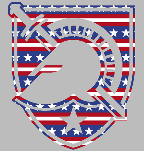 Army Black Knights Team Logo Stars & Stripes USA American Flag Vinyl Decal PICK SIZE