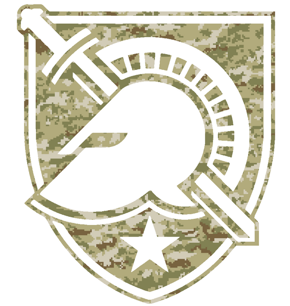 Army Black Knights Team Logo Salute to Service Camouflage Camo Vinyl Decal PICK SIZE