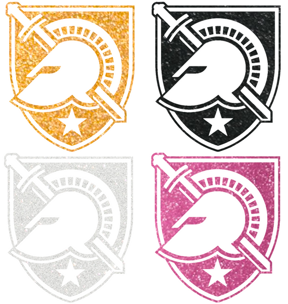Army Black Knights Metallic Sparkle Team Logo Premium DieCut Vinyl Decal PICK COLOR & SIZE
