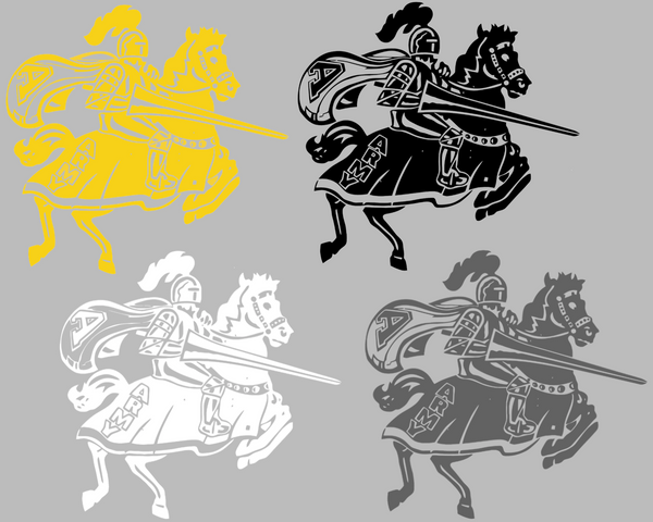 Army Black Knights Retro Throwback Logo Premium DieCut Vinyl Decal PICK COLOR & SIZE