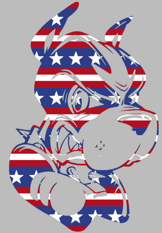 Boston University Terriers Mascot Logo Stars & Stripes USA American Flag Vinyl Decal PICK SIZE