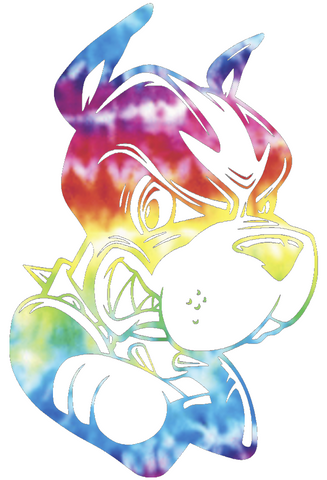 Boston University Terriers Mascot Logo Crucial Catch Cancer Tie Dye Vinyl Decal PICK SIZE
