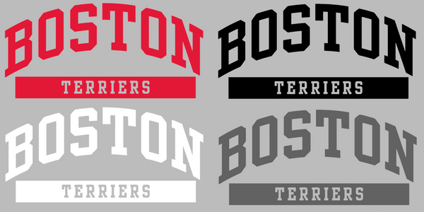Boston University Terriers Team Name Logo Vinyl Decal PICK COLOR SIZE ...