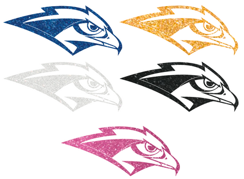 Oral Roberts Golden Eagles Metallic Sparkle Team Logo Premium DieCut Vinyl Decal PICK COLOR & SIZE