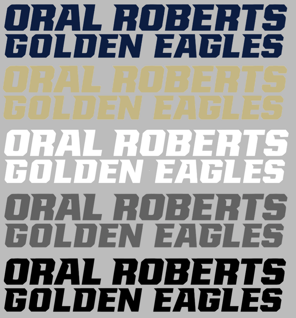 Oral Roberts Golden Eagles Team Name Logo Premium DieCut Vinyl Decal PICK COLOR & SIZE