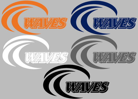Pepperdine Waves Team Name Logo Premium DieCut Vinyl Decal PICK COLOR & SIZE