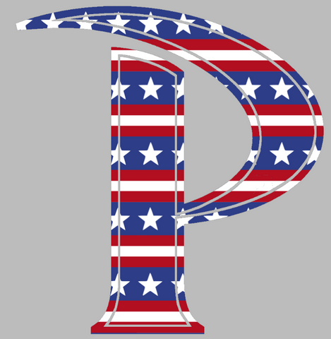 Pepperdine Waves P Logo Stars & Stripes USA American Flag Vinyl Decal PICK SIZE