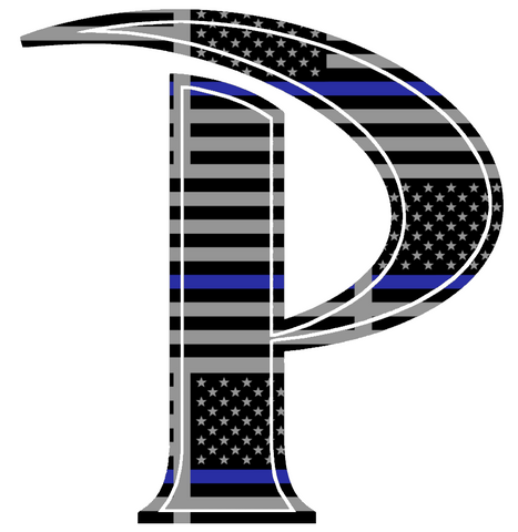 Pepperdine Waves P Logo Thin Blue Line American Flag Premium DieCut Vinyl Decal PICK SIZE