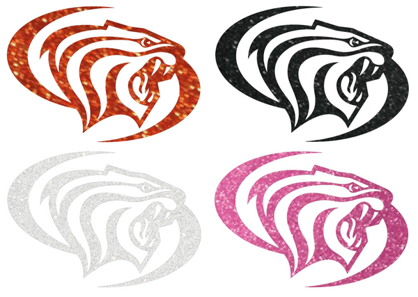 Pacific Tigers Metallic Sparkle Team Logo Premium DieCut Vinyl Decal PICK COLOR & SIZE