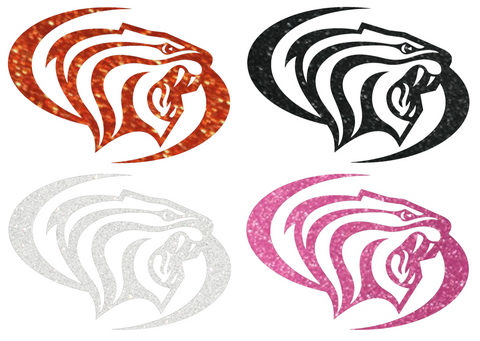 Pacific Tigers Metallic Sparkle Team Logo Premium DieCut Vinyl Decal PICK COLOR & SIZE