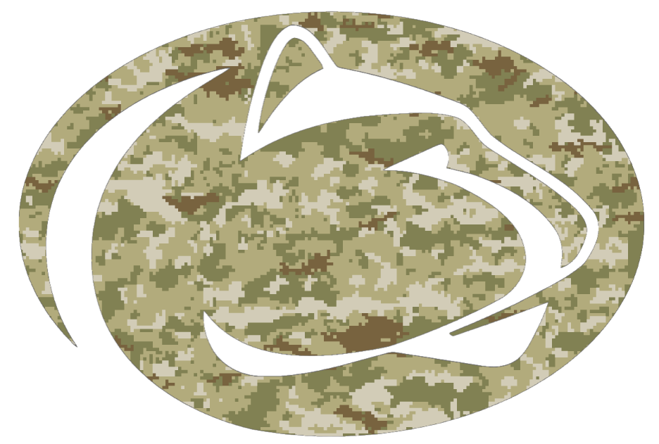 Penn State Nittany Lions Team Logo Salute to Service Camouflage Camo Vinyl Decal PICK SIZE