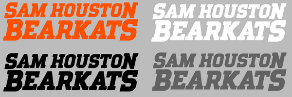 Sam Houston State Bearkats Team Name Logo Premium DieCut Vinyl Decal PICK COLOR & SIZE