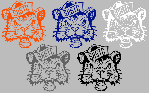 Sam Houston State Bearkats Retro Throwback Logo Premium DieCut Vinyl Decal PICK COLOR & SIZE