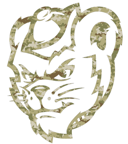 Sam Houston State Bearkats Mascot Logo Salute to Service Camouflage Camo Vinyl Decal PICK SIZE