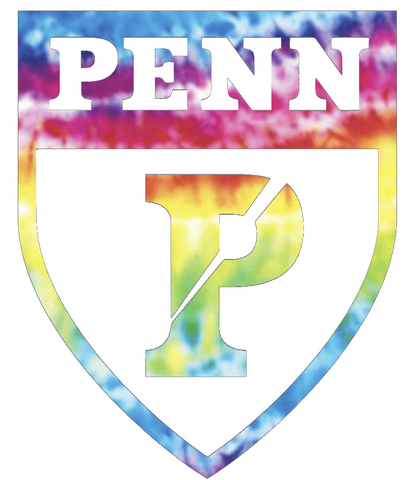 Penn Quakers Team Logo Crucial Catch Cancer Tie Dye Vinyl Decal PICK SIZE