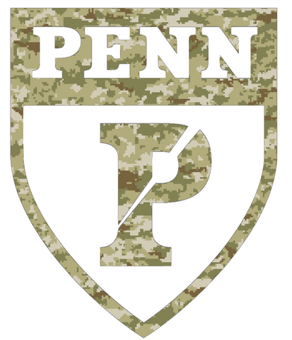 Penn Quakers Team Logo Salute to Service Camouflage Camo Vinyl Decal PICK SIZE