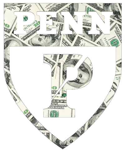Penn Quakers Team Logo Money Print Premium DieCut Vinyl Decal PICK SIZE